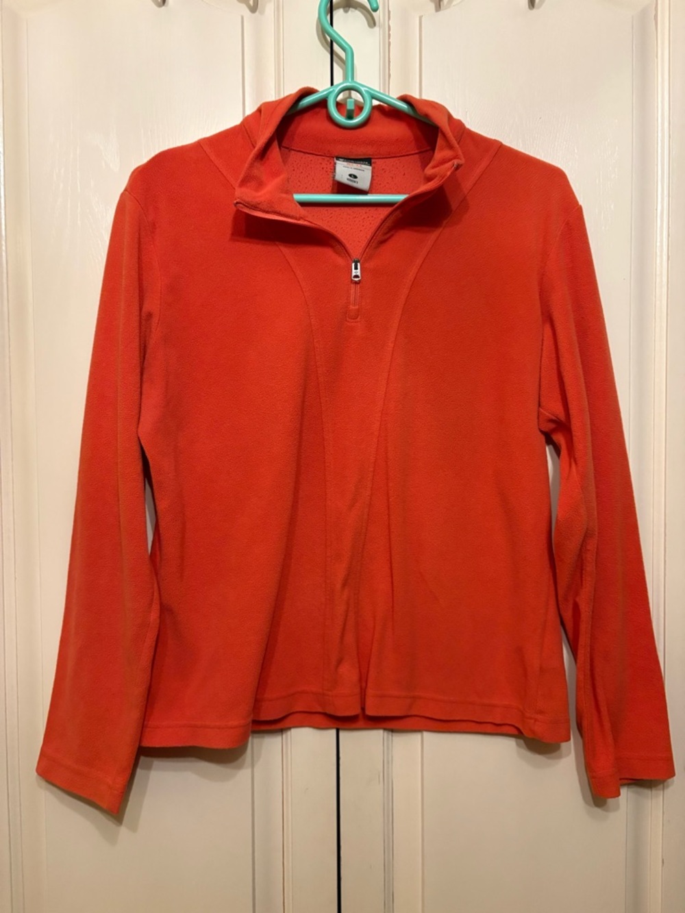 Y2K~ Columbia Women's orange Fleece Pullover